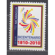 Nicaragua Correo 2012 Yvert 2691 ** Mnh Bicentenario de la Independencia de Colombia