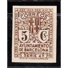 Barcelona Variedades 1932 Edifil 12efs ** Mnh Unicolor Castaño sin dentar