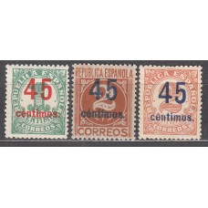 España II República 1938 Edifil 742/44 ** Mnh Bonita Cifras