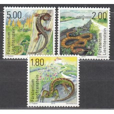 Liechtenstein - Correo 2015 Yvert 1694/96 ** Mnh Fauna - Reptiles