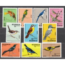 Nicaragua Aereo Yvert 720/29 ** Mnh Fauna - Aves