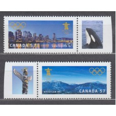 Canada Correo 2010 Yvert 2495/96 SH ** Mnh Deportes - Olimpiada de Invierno Vancouver