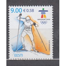 Estonia Correo 2010 Yvert 607 ** Mnh Deportes - Olimpiada de Invierno Vancouver