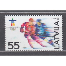 Letonia Correo 2010 Yvert 750 ** Mnh Deportes - Olimpiada de Invierno Vancouver