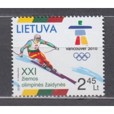 Lituania Correo Yvert 891 ** Mnh Deportes - Olimpiada de Invierno Vancouver