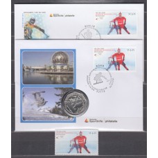 Alemania Federal Correo 2010 Yvert 2607 ** Mnh Juego de sello + Sobre 1er Día + Sobre y medalla - Deportes - Olimpiada Invierno Vancouver