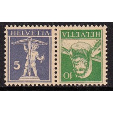 Suiza Correo 1924 Yvert 197a * Mh Tete-beche