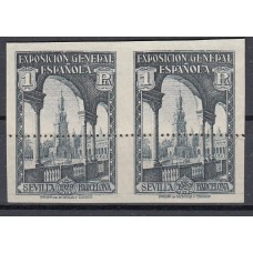 España Variedades 1929 Edifil 444s ** Mnh  sin dentar y perforado en el centro