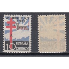 España Variedades 1938 Edifil 866ica ** Mnh Color azul calcado