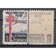 España Variedades 1938 Edifil 866ic ** Mnh Color Negro Calcado
