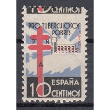 España Variedades 1938 Edifil 866dh * Mh Dentado horizontal desplazado