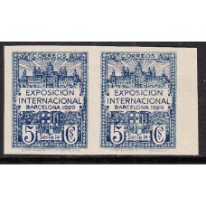 Barcelona Correo 1929 Edifil 1 s ** Mnh Pareja sin dentar