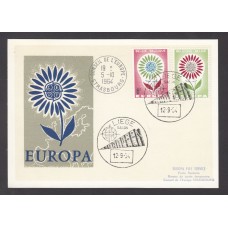 Belgica Sobres Primer Dia FDC Yvert 1298/1299 tarjeta europa liege 1964
