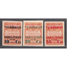 Barcelona Telegrafos 1930 Edifil 1/3s (* )Mng