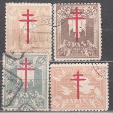 España Estado Español 1942 Edifil 957/60 usado Pro-tuberculosos