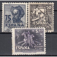 España Estado Español 1947 Edifil 1012/4 usado Cervantes