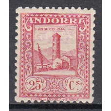 Andorra Española Sueltos 1931 Edifil 20d dentado 11½ ** Mnh