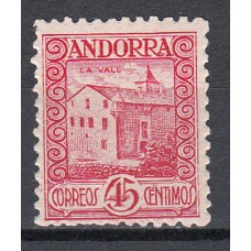 Andorra Española Sueltos 1935 Edifil 38 ** Mnh