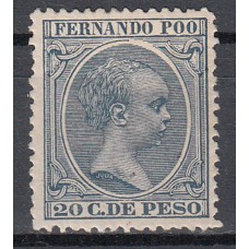 Fernando Poo Sueltos 1894 Edifil 21 * Mh Bonito