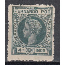 Fernando Poo Sueltos 1905 Edifil 139 * Mh