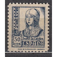 España Sueltos 1937 Edifil 825 ** Mnh Cid e Isabel