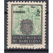 Barcelona Correo 1944 Edifil 61 SH ** Mnh Liberación de Barcelona