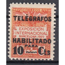 Barcelona Telegrafos 1930 Edifil 1 ** Mnh