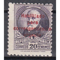 Locales Patrióticos Santa Cruz de Tenerife 1937 Edifil 8 ** Mnh
