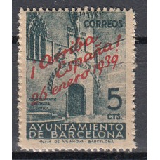 Barcelona Correo 1939 Edifil 22 ** Mnh Liberación de Barcelona