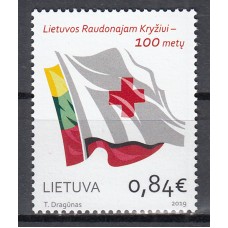 Lituania - Correo Yvert 1134 ** Mnh Banderas - Cruz Roja