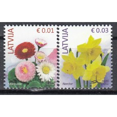 Letonia Correo 2020 Yvert 1077/78 ** Mnh Flores