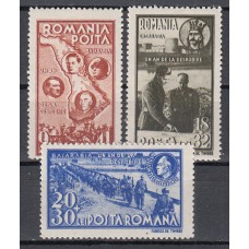 Rumania Correo 1943 Yvert 702/704 * Mh