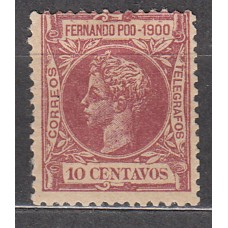 Fernando Poo Sueltos 1900 Edifil 86 * Mh