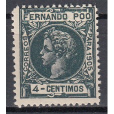Fernando Poo Sueltos 1905 Edifil 139 ** Mnh
