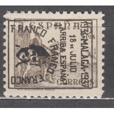 Locales Patrióticos Málaga 1937 Edifil 41hcc ** Mnh Sobrecarga negra