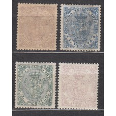 Cuba Telegrafos 1872 Edifil 21/24 * Mh