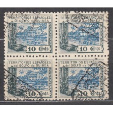 Guinea Sueltos 1924 Edifil 168 usado Bloque de 4 sellos