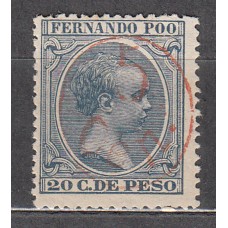 Fernando Poo Sueltos 1896 Edifil 40H * Mh