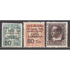 Canarias Correo 1936 Edifil 4/6 * Mh