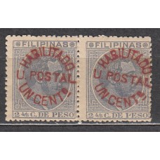 Filipinas Sueltos 1881 Edifil 66 AX ** Mnh Pareja