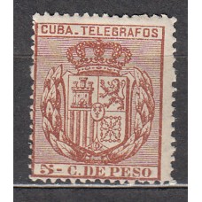 Cuba Sueltos Telegrafos Edifil 77 * Mh