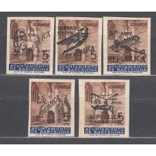 Barcelona Correo 1936 Edifil NE 17/21 ** Mnh Aniversario de la República
