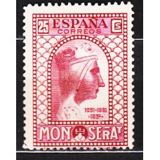 España Sueltos 1931 Edifil 642 ** Mnh Montserrat