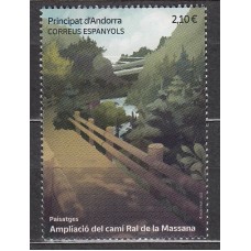 Andorra Española Correo 2023 Edifil 543 ** Mnh Paisajes -Ampliación del Cami Real de la Massana