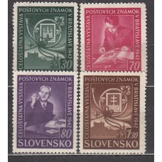 Eslovaquia - Correo 1942 Yvert 70/73 ** Mnh Exposición Filatelica