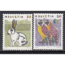 Suiza - Correo 1991 Yvert 1364/65 ** Mnh serie ordinaria - Fauna