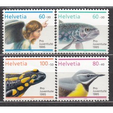 Suiza - Correo 1995 Yvert 1494/97 ** Mnh Pro -Juventud  sellos de Animales y Navidad