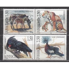 Yugoslavia Correo 1996 Yvert 2645/48 ** Mnh Fauna