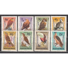 Hungria - Aereo 1962 Yvert 250/7 ** Mnh Fauna aves