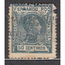 Fernando Poo Sueltos 1907 Edifil 160 Usado